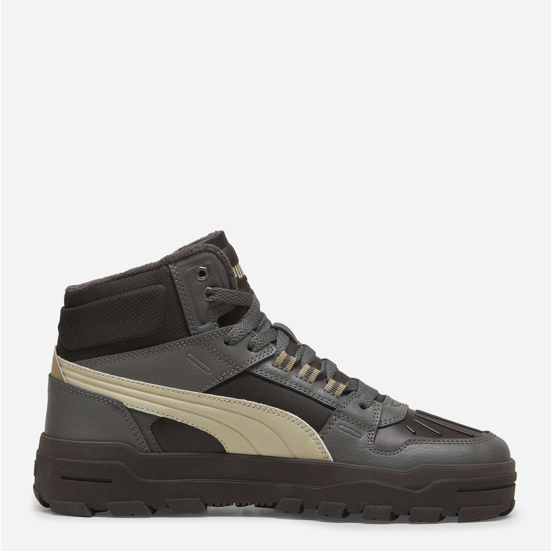 Акція на Чоловічі зимові черевики Puma Rebound Abrupt WTR 39869701 40.5 (7UK) 26 см Flat Dark Gray-Desert Dust-Shadow Gray від Rozetka