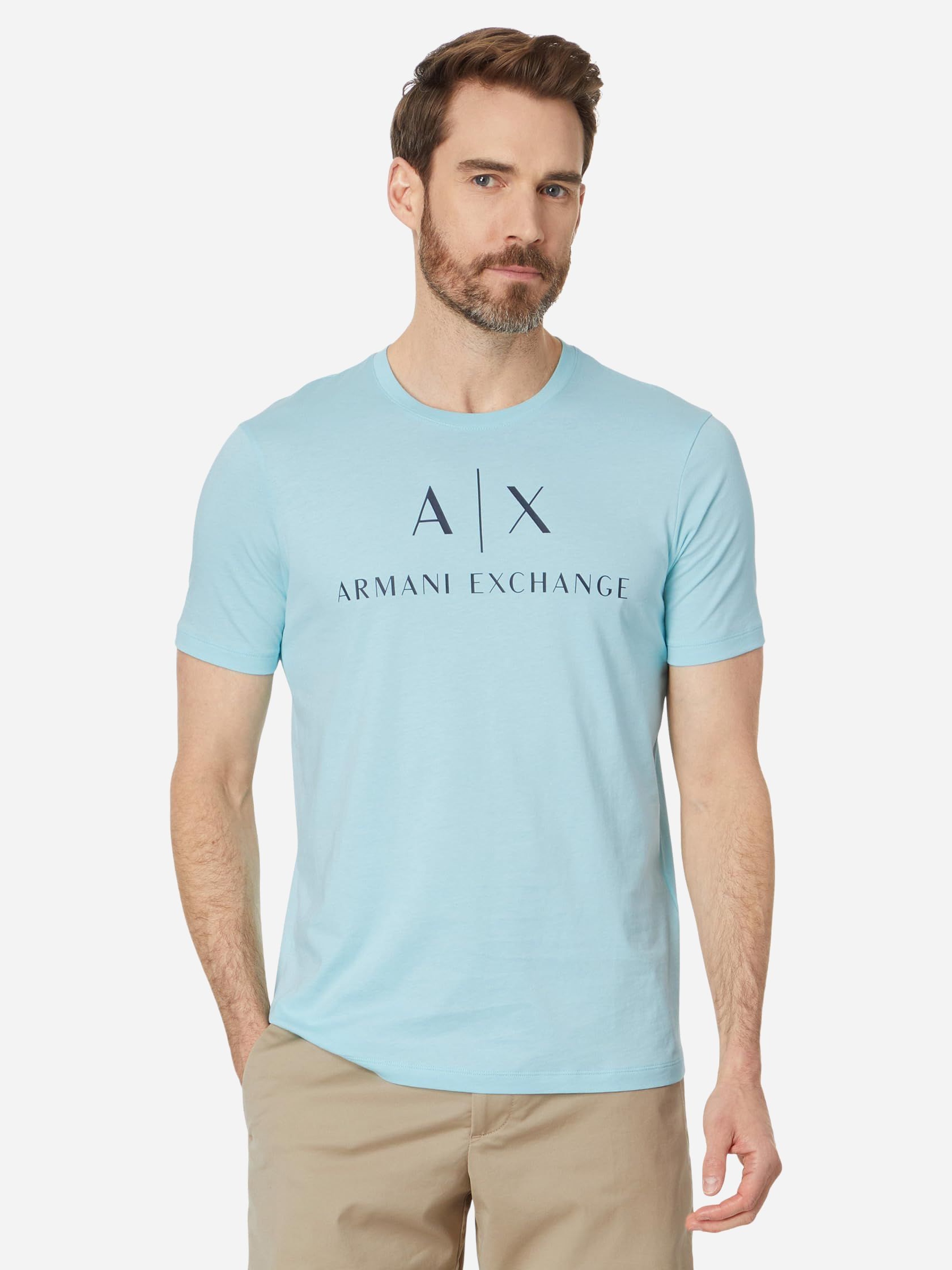 Акція на Футболка бавовняна довга чоловіча Armani Exchange 869702349 XXL Синя від Rozetka