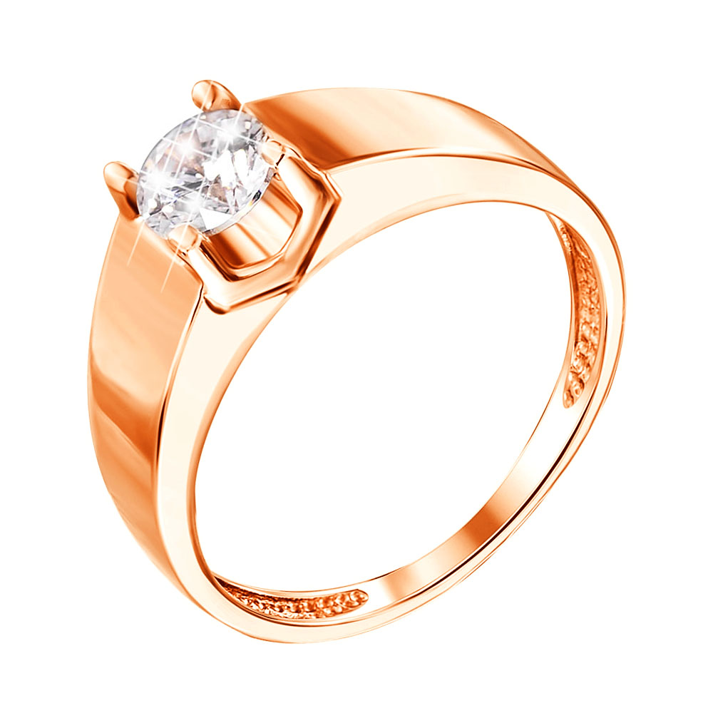 

Кольцо в красном золоте Совершенство с кристаллом Swarovski 000126404 17 размера