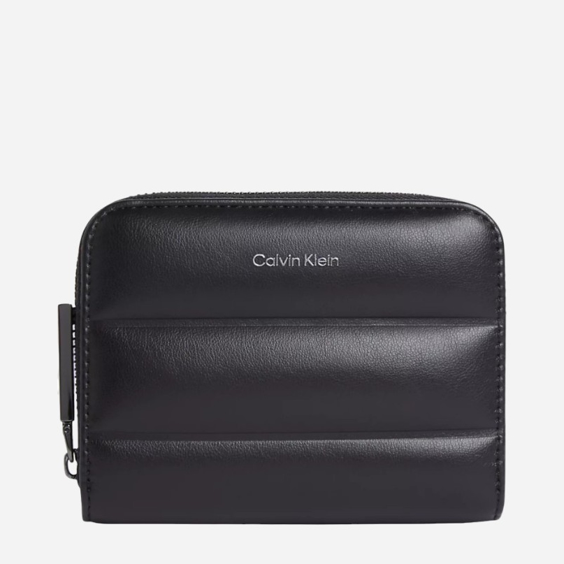 Акція на Гаманець жіночий зі штучної шкіри Calvin Klein K60K612201-BEH Чорний від Rozetka