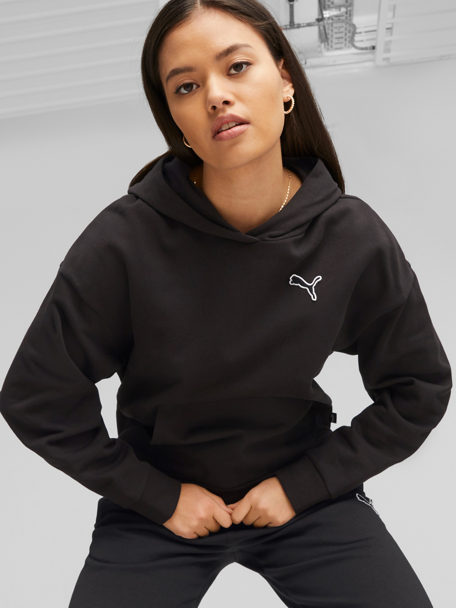 Акція на Худі тепле жіноче Puma Better Essentials Hoodie Fl 67680401 XS Чорне від Rozetka