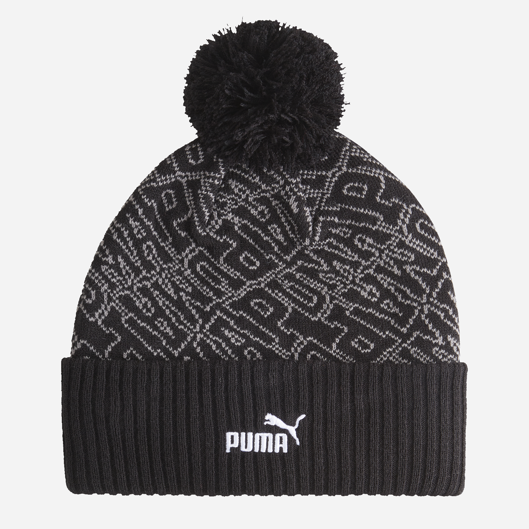 Акція на Шапка Puma Ess Pom Beanie 02546901 One size Чорна від Rozetka