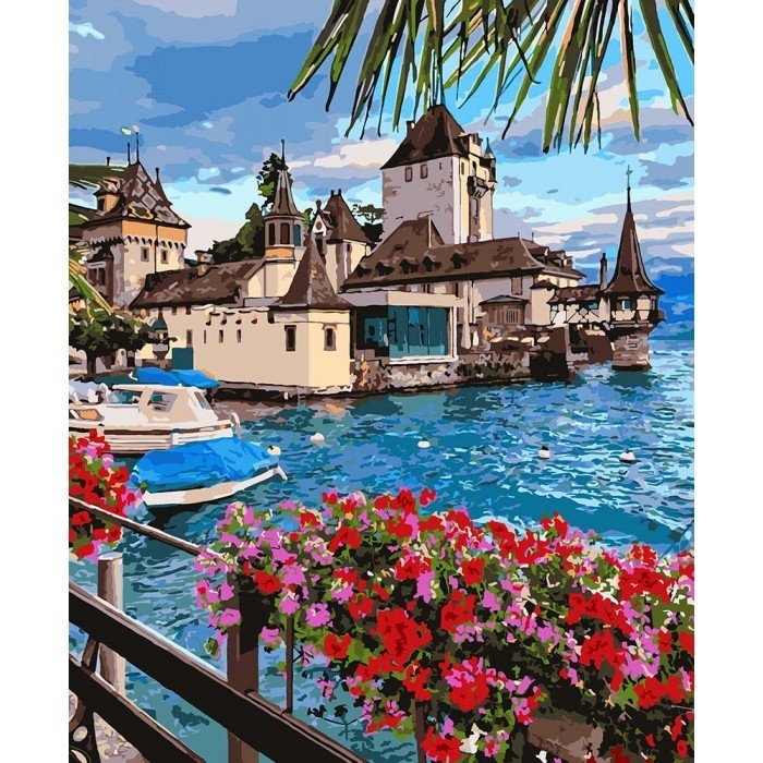 

Картина по номерам на холсте Волшебная Швейцария (КНО2253) 40х50