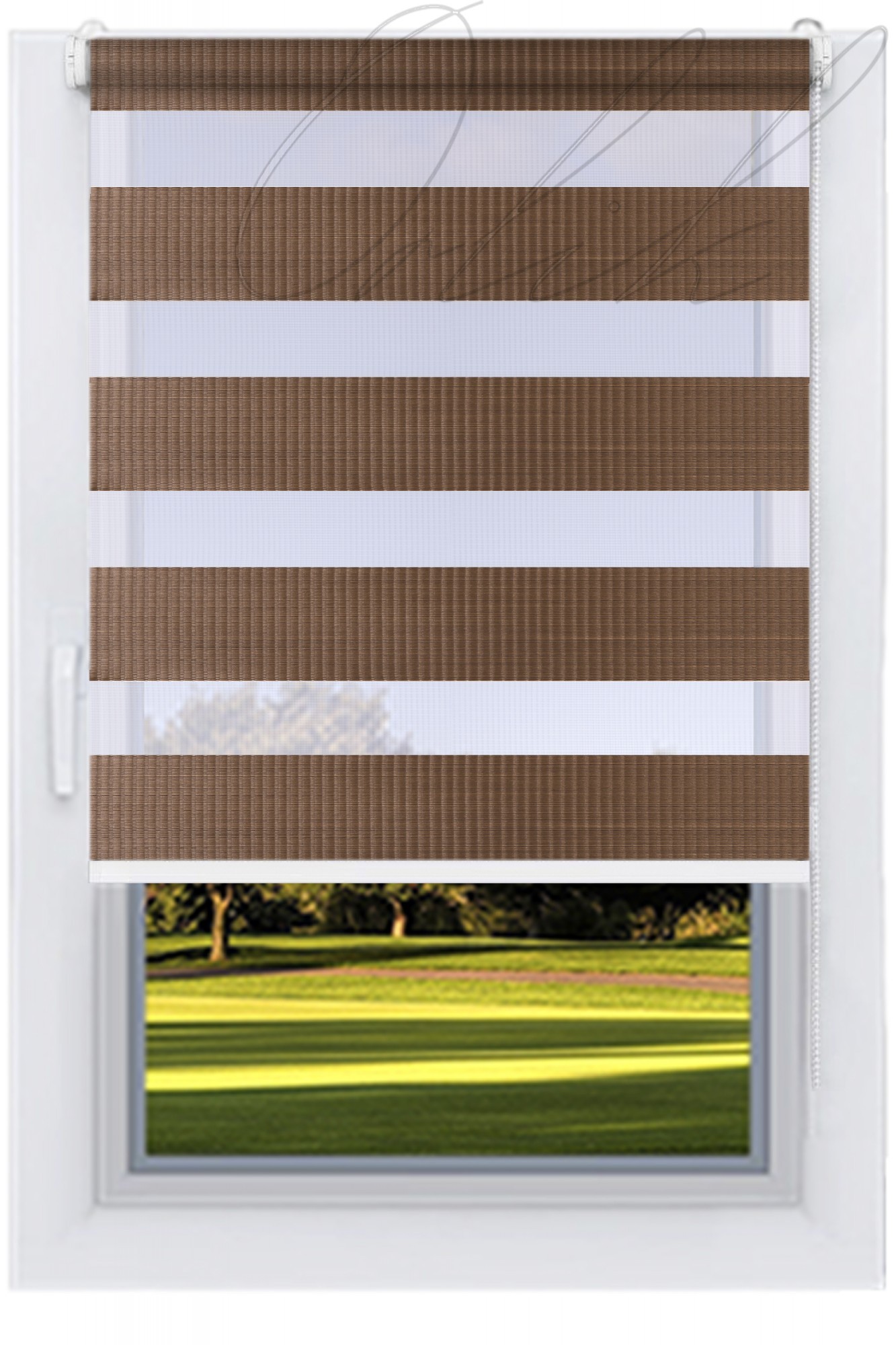 

Ролета тканевая DECOLUX СИЕНА Ореховый 130х160 Д-Н вал 25 белый