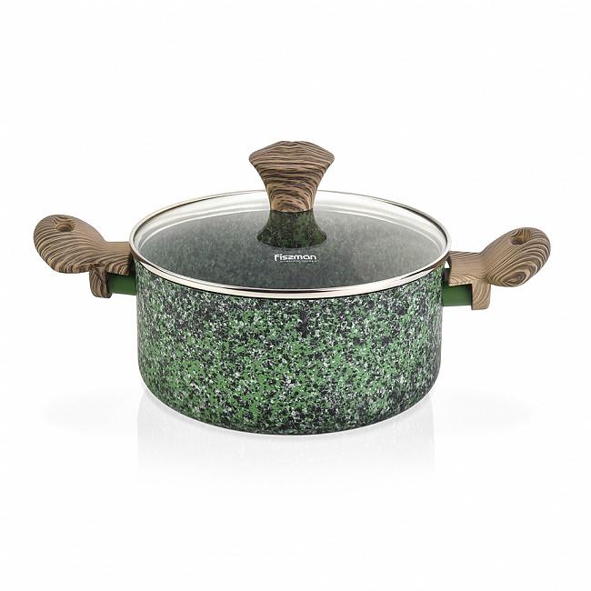 

Кастрюля Fissman MALACHITE со стеклянной крышкой 24 см/4.7 л