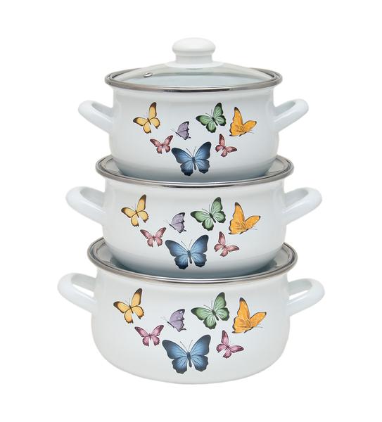 

Набор кастрюль Infinity Butterflies 6 предметов