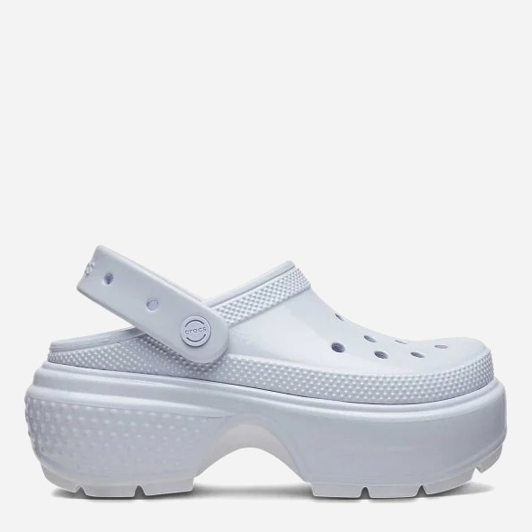 Акція на Жіночі крокси Crocs Stomp High Shine Clog 209568-5AF 41/42 (M8/W10) 26 см Сірі від Rozetka