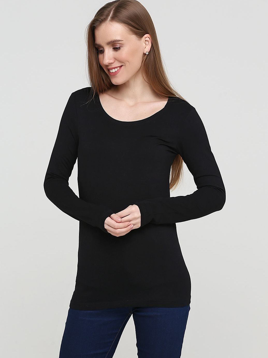 

Лонгслив H&M 3196432RP12 XS Черный