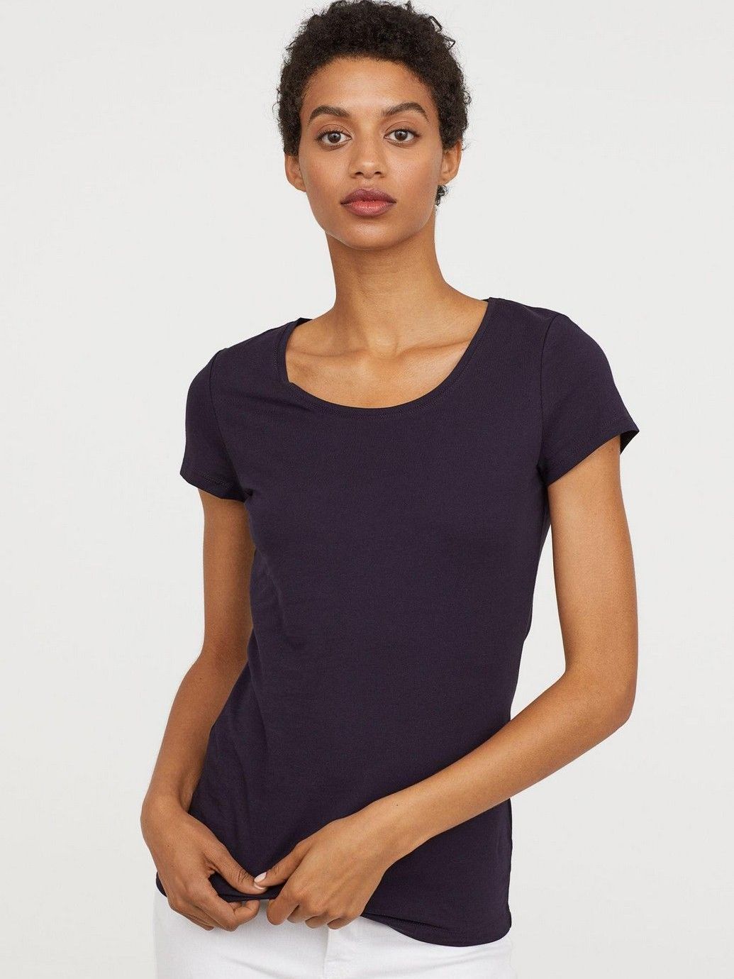 

Футболка H&M 6514568RP12 M Темно-фиолетовая