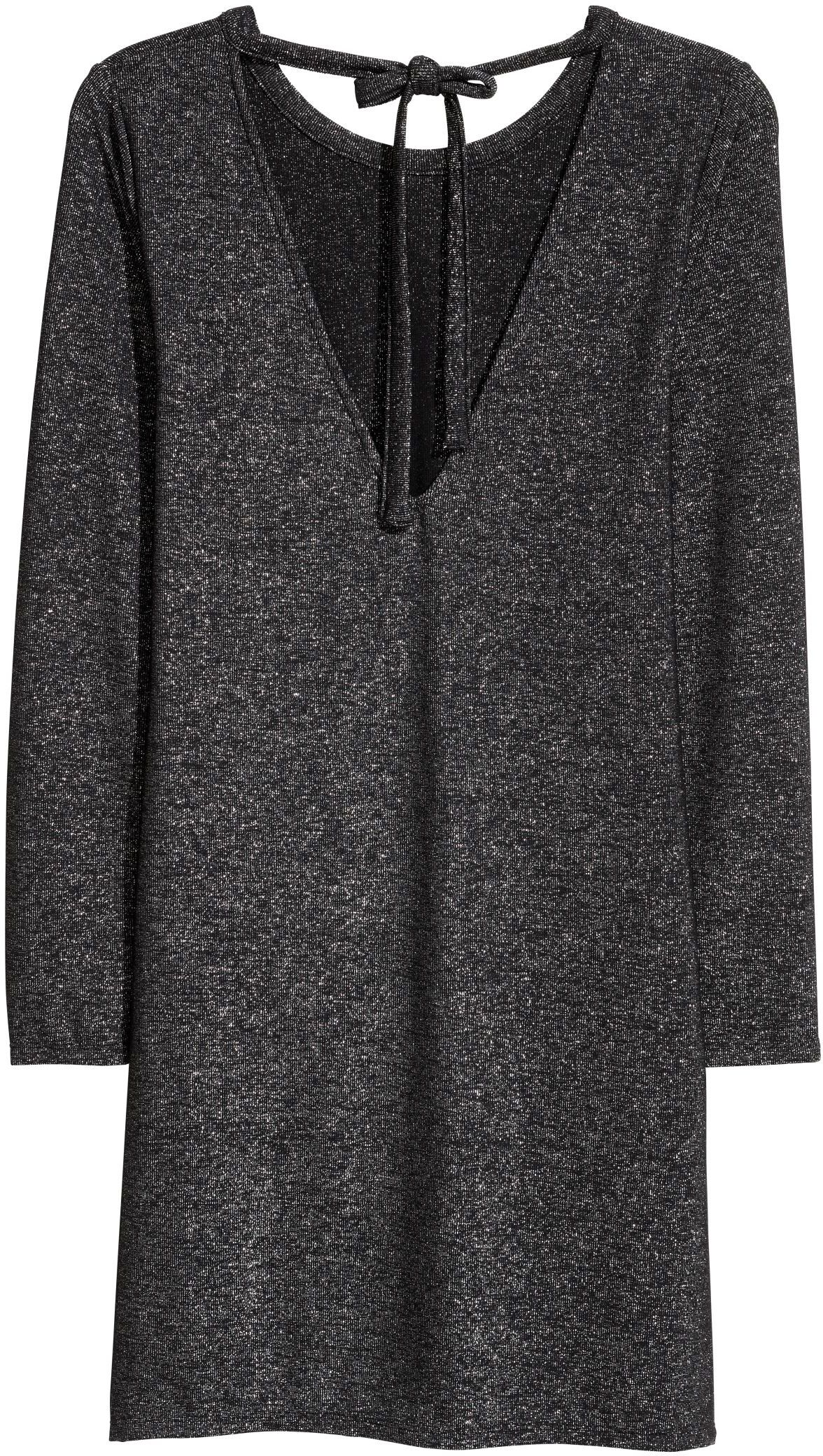 

Платье H&M 5379256RP12 XL Черное блестящее