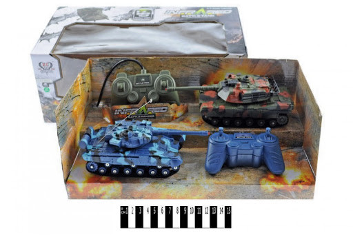 

Танковий бій на радіокеруванні, акум., в коробці 333-TK11 р.39*19*15см.(Мас)
