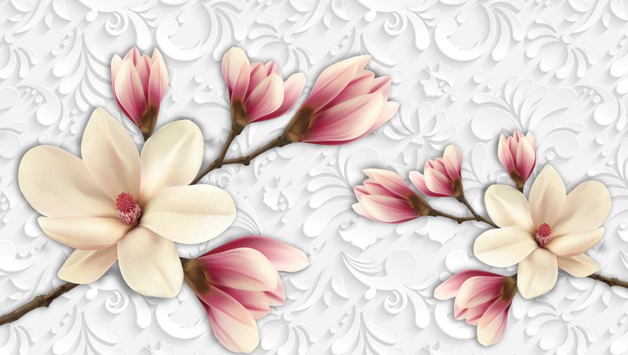 

Фотообои WS Wallpaper Магнолии 420*238 (12_magnoliy) Песок
