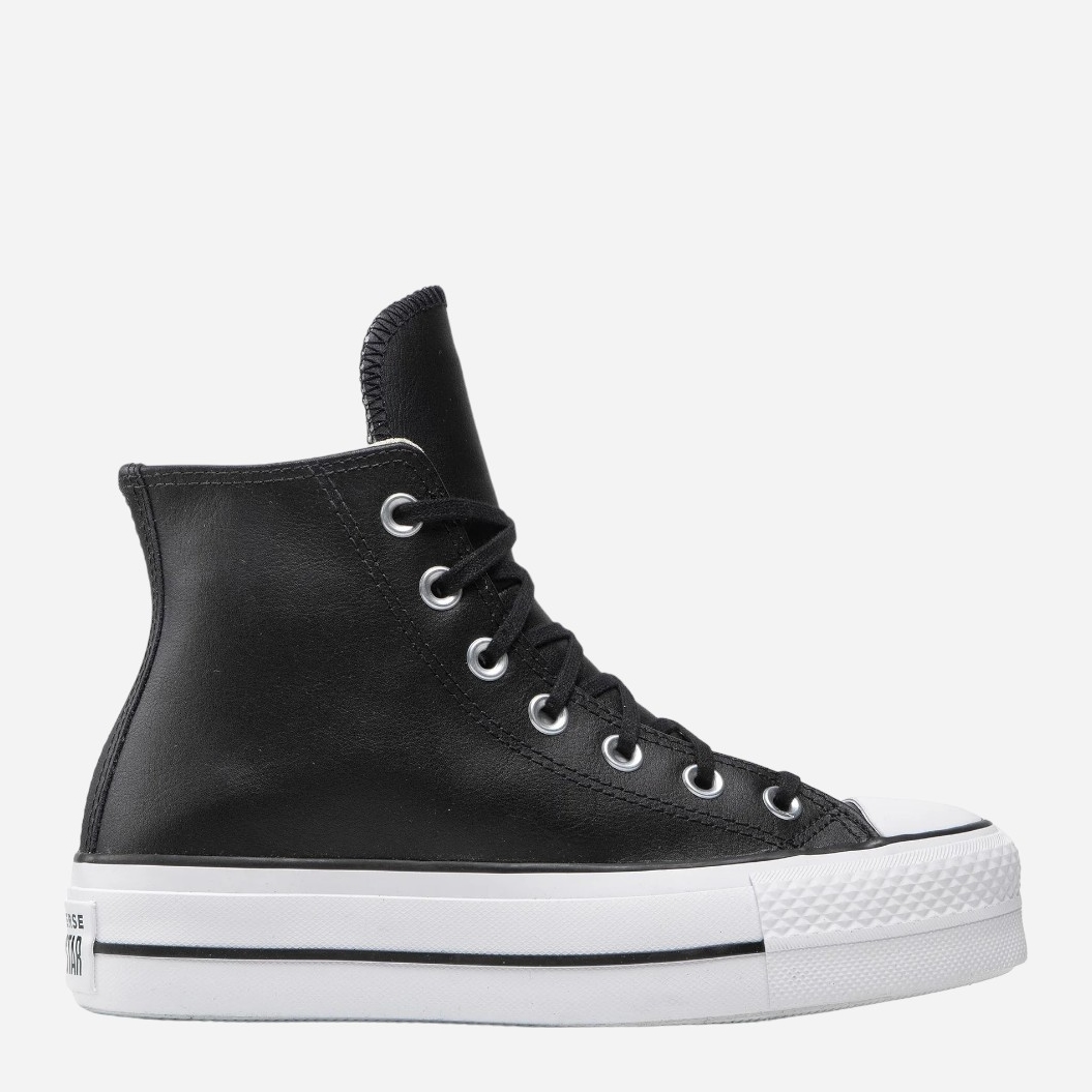 Акція на Жіночі кеди високі Converse Platform Hi Leather 561675C 38 (7.5US) 24.5 см Чорні від Rozetka