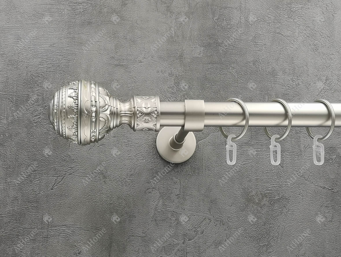 

Карниз Quadrum Арабеска 200 см одинарный модерн Сатин 25 мм гладкая (кольца с крючками)