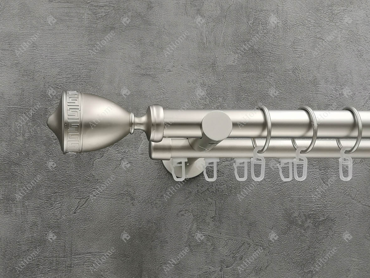 

Карниз Quadrum Афина 300 см двойной универсальный Сатин 25/19 мм гладкая/импрессионная (кольца с крючками)