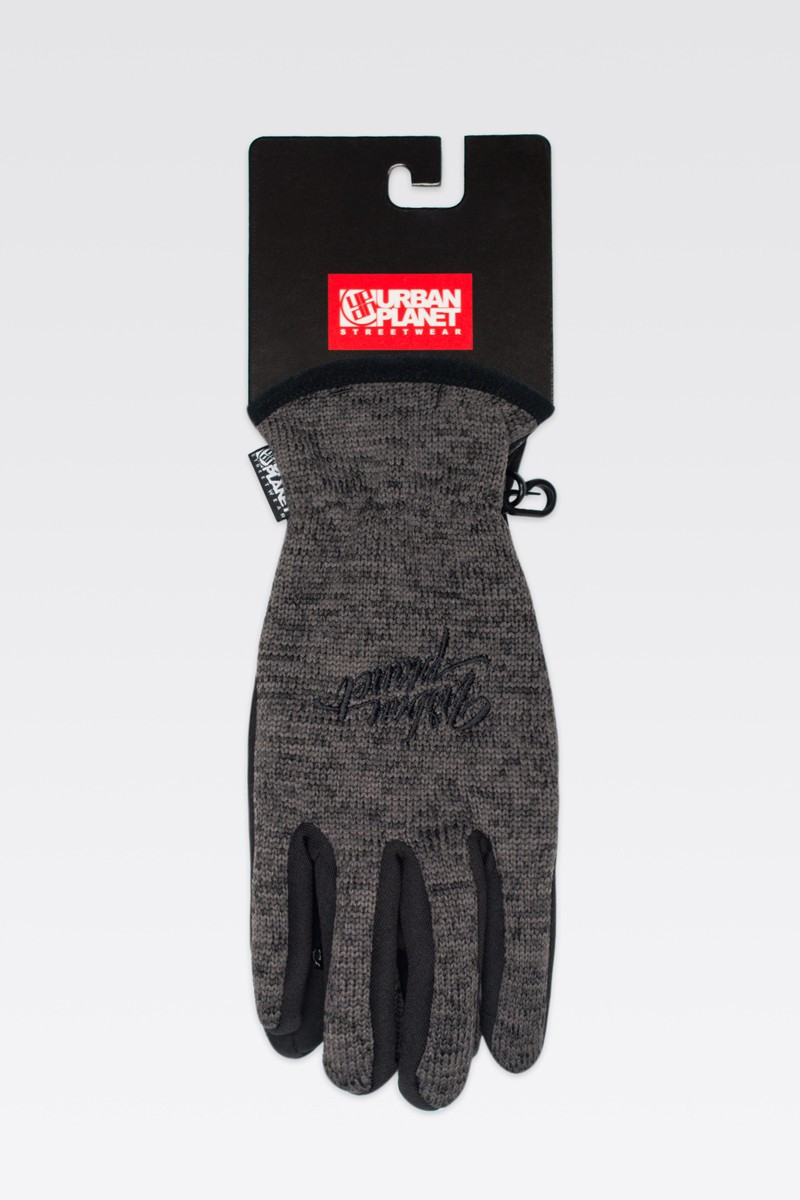 

Перчатки зимние Urban Planet KNITED GRAF Размер M серые