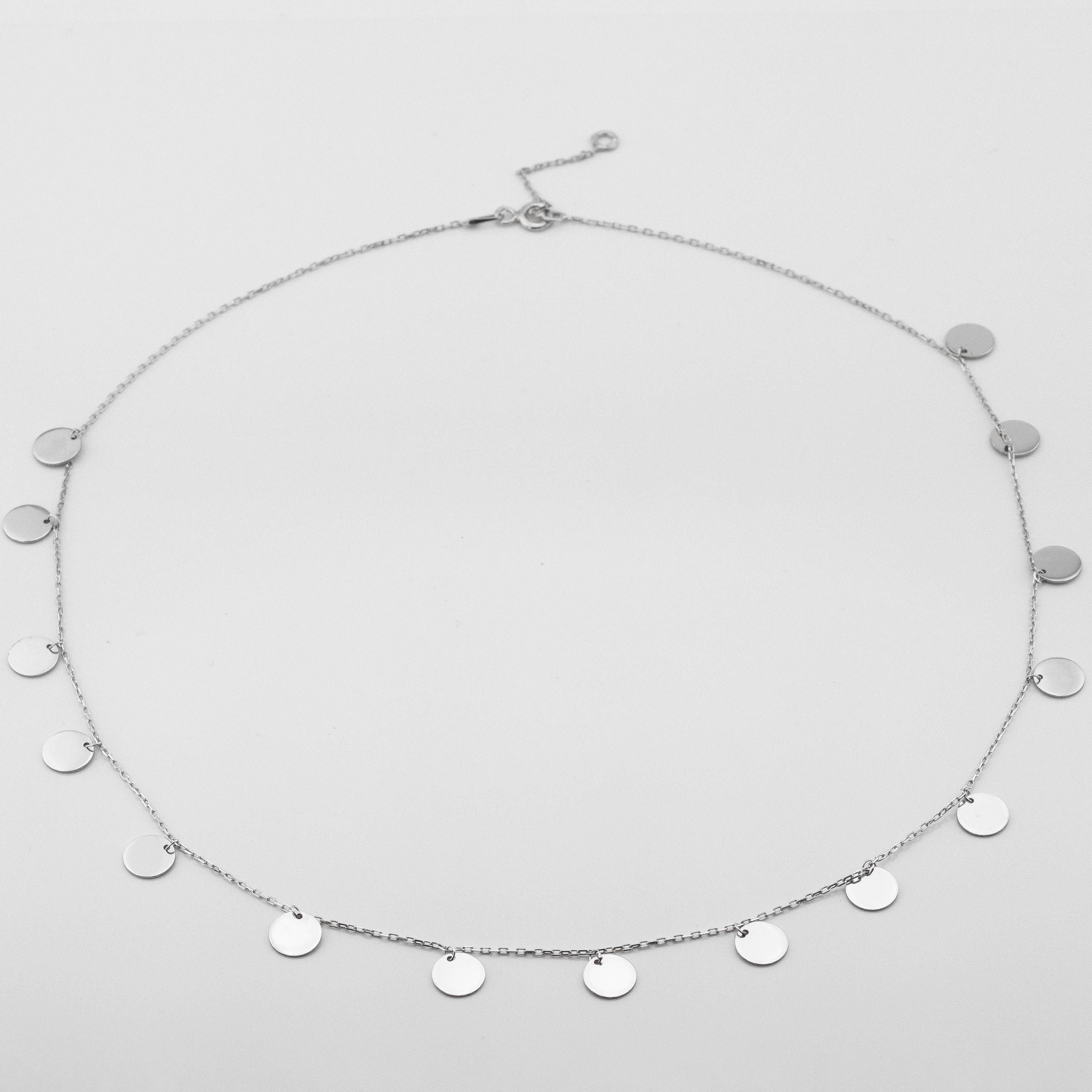 

Серебряное колье с монетками ko14525 Диамант, 45 размер