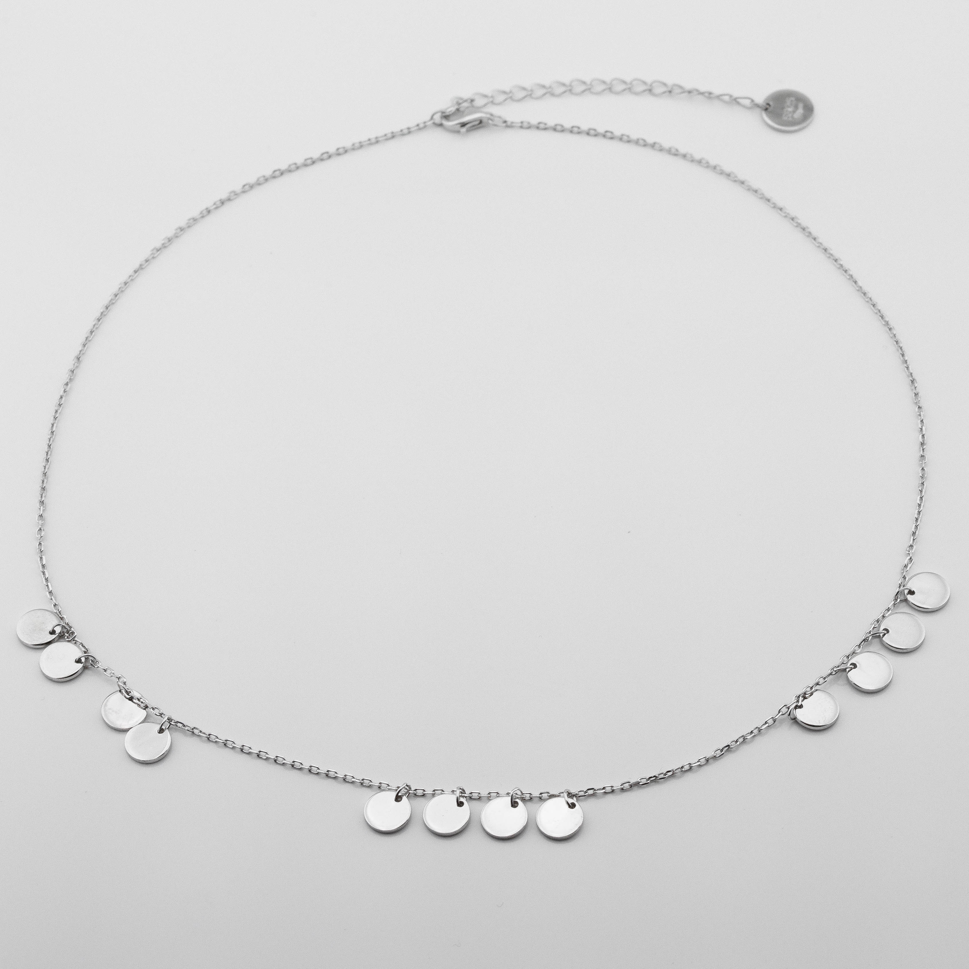 

Серебряное колье с монетками ko14514 Диамант, 40 размер