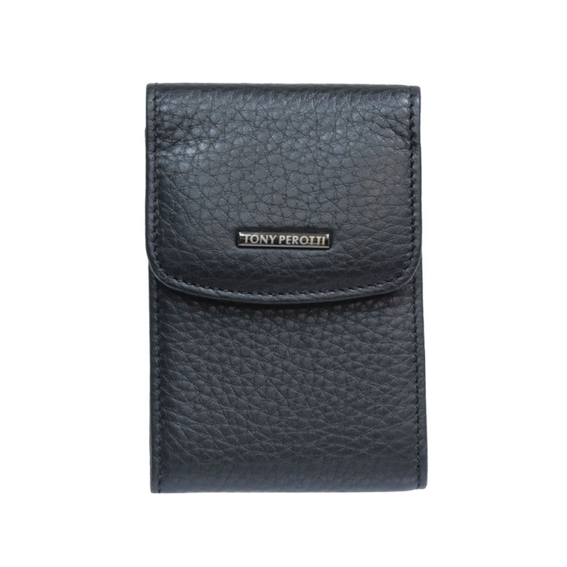 

Визитница Tony Perotti New Contatto 1703 nero кожаная черная