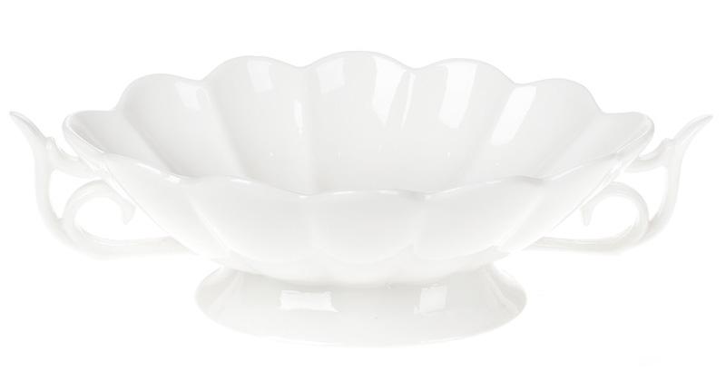 

Фруктовница White City Чаша с ручками 30.5см, белый фарфор Bona BD-988-205
