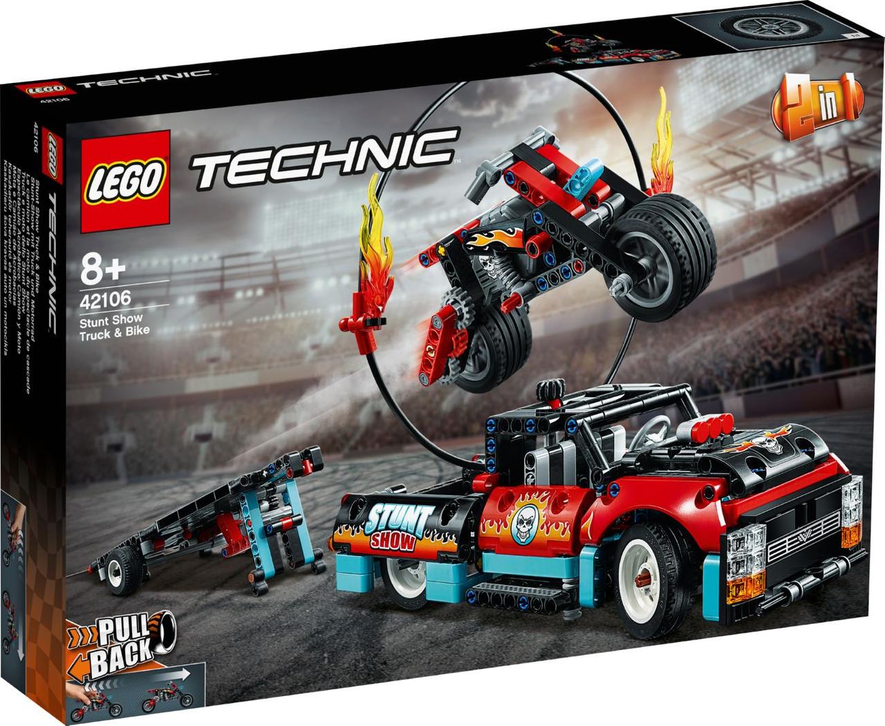 

Lego Technic Шоу трюков на грузовиках и мотоциклах 42106