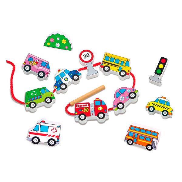 

Дерев'яна шнурівка Viga Toys Автотранспорт (59851)