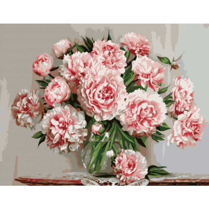 

Картина по номерам. Букеты "Нежные пионы" 40*50см * KHO1067 397539