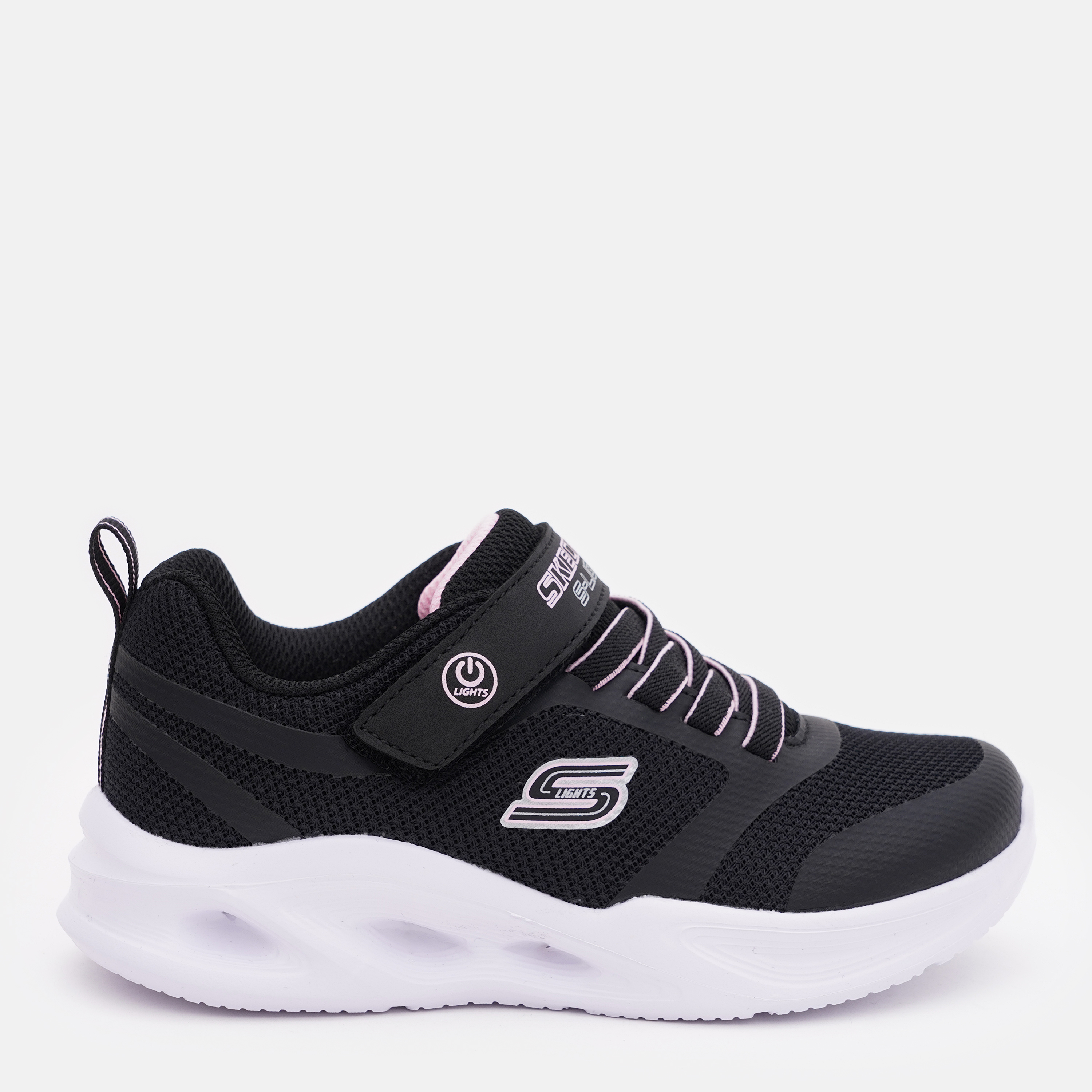 Акція на Дитячі з підсвіткою кросівки для дівчинки Skechers 303715L BLK 27.5 Чорні від Rozetka