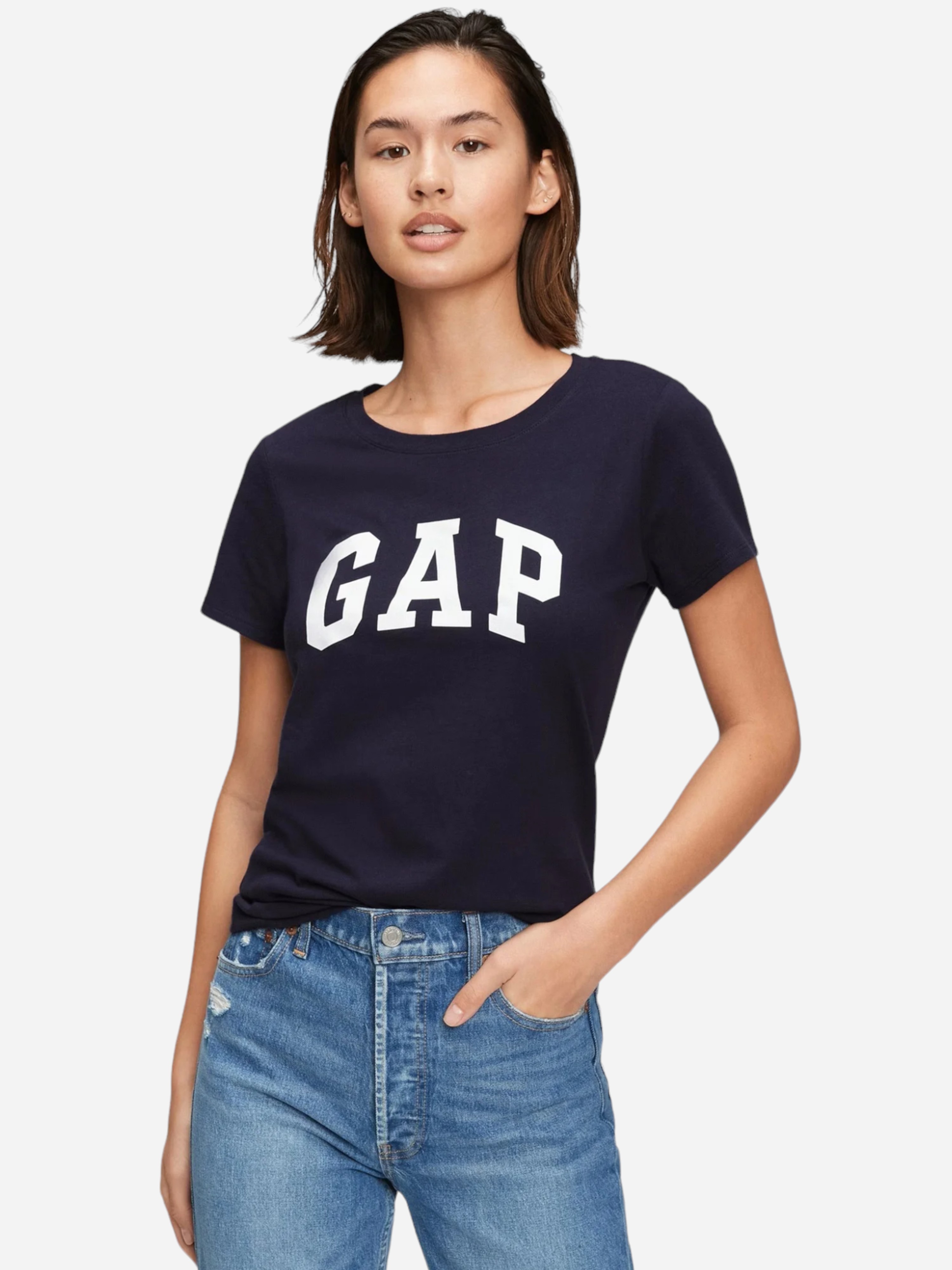 Акція на Футболка жіноча GAP 268820-00 S Синя від Rozetka