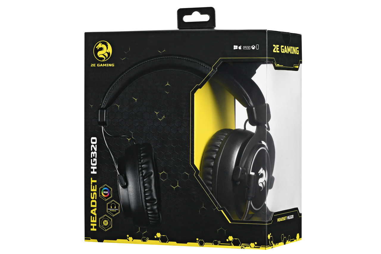 

Гарнитура игровая 2E Gaming HG320 RGB 3.5mm Black (JN632E-HG320B)