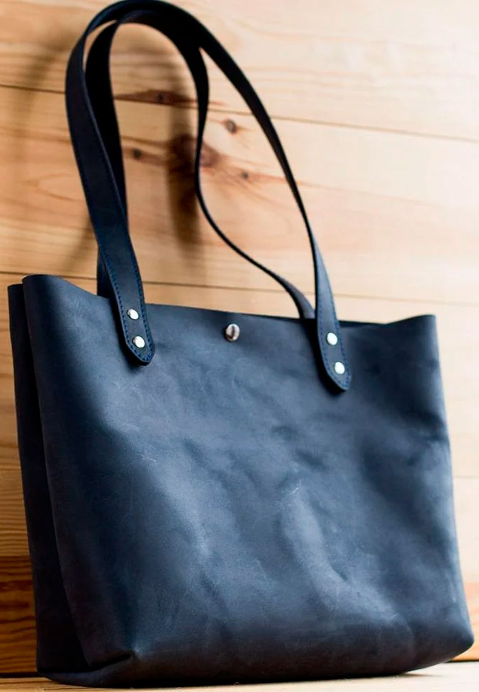 

Сумка шоппер Gridasov Leathercraft Simplicity из натуральной кожи синяя (BG-020-BL)