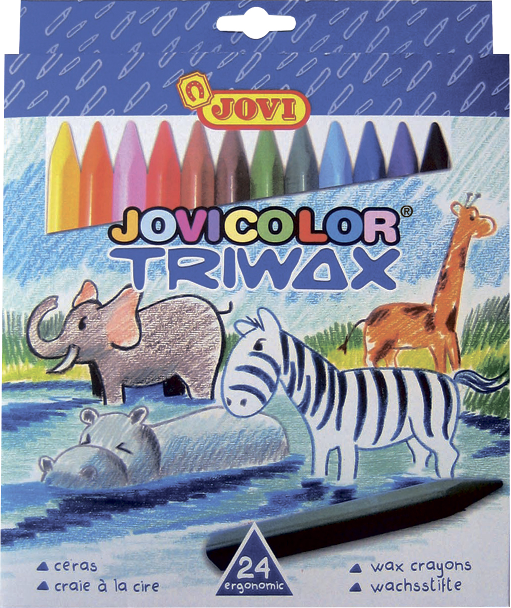 

Восковые мелки JOVI Jovicolor Trivax 24 цвета (973/24)
