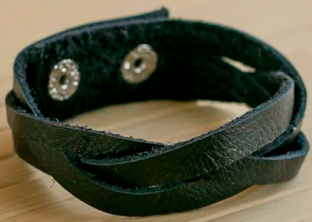 

Браслет Gridasov Leathercraft Braid из натуральной кожи черный (WR-010-BK)