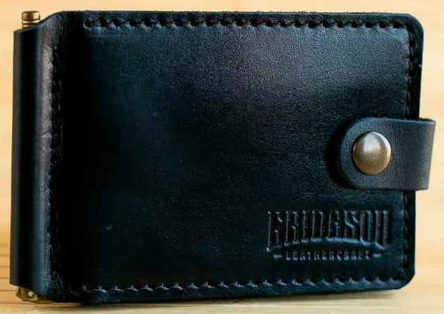 

Зажим для купюр Gridasov Leathercraft Cowboy Plus из натуральной кожи черный (WL-004-BK)