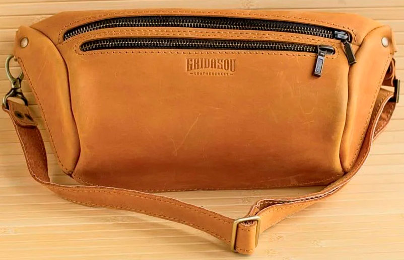 

Сумка-бананка Gridasov Leathercraft Scout поясная из натуральной кожи карри (BG-002-OR)