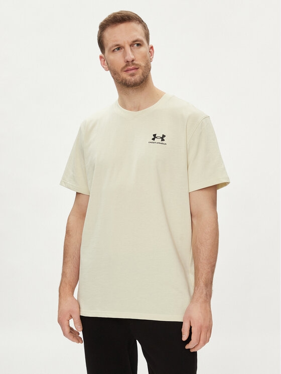 Акція на Футболка чоловіча Under Armour Ua M Emb Heavyweight Ss 1373997-273 L Бежева від Rozetka