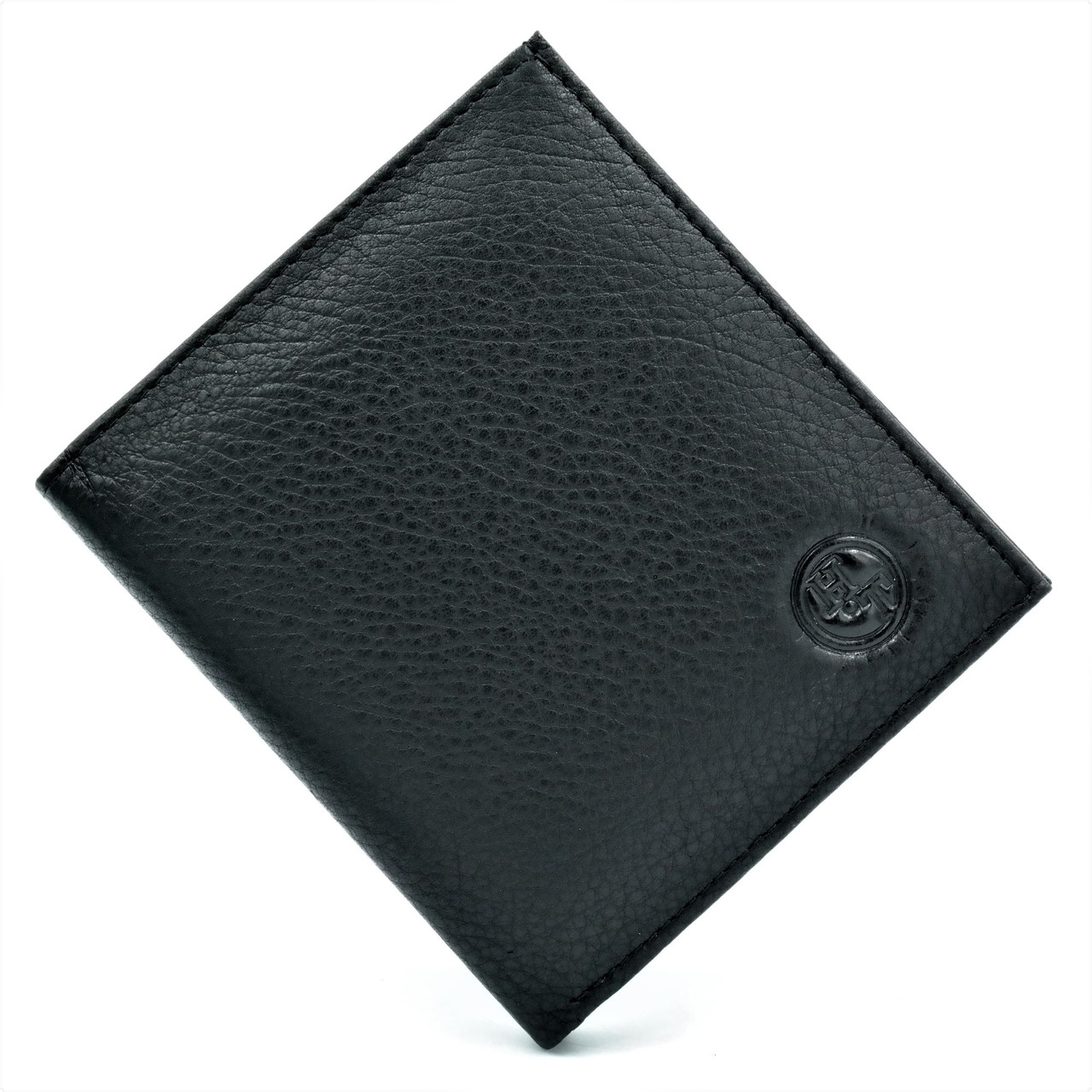 

Кожаный кошелек мужской H.T.Leather 11х10х1 см Черный