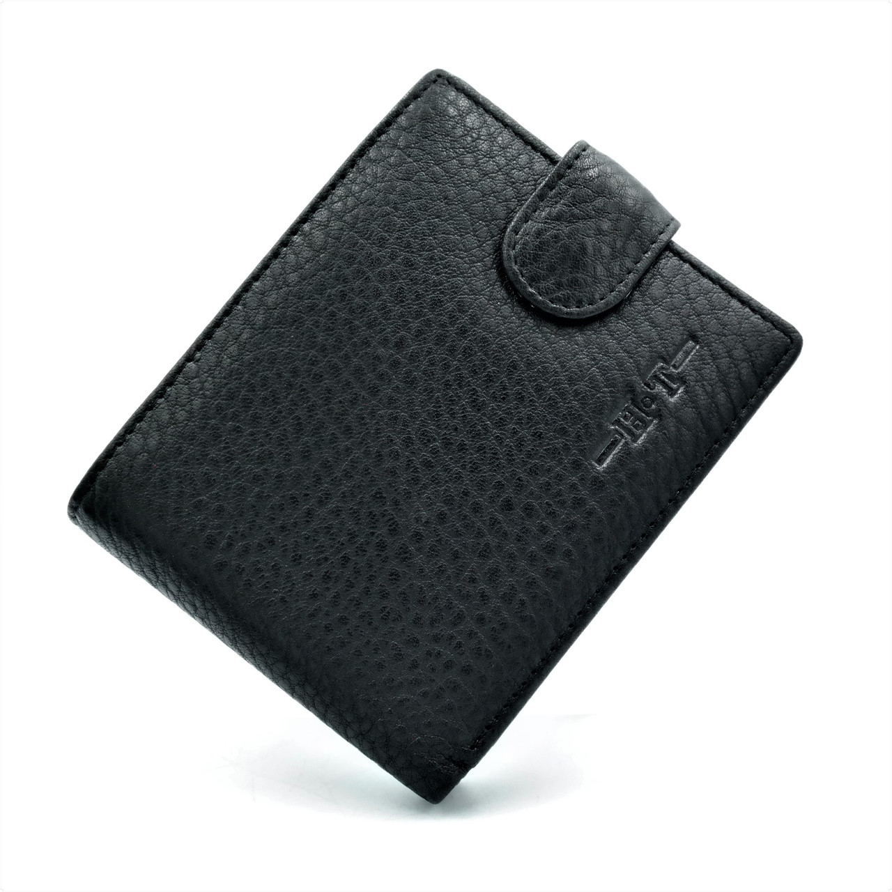 

Кожаный кошелек мужской H.T.Leather 12х9,5х3 см Черный