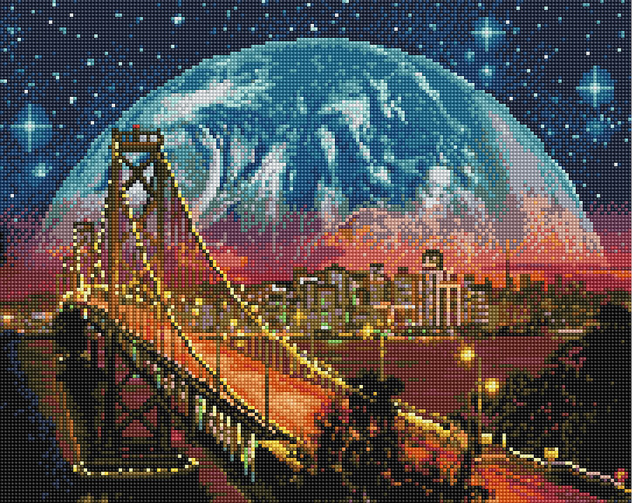 

Алмазная мозаика "Манхэттенский мост" Brushme 40х50 см