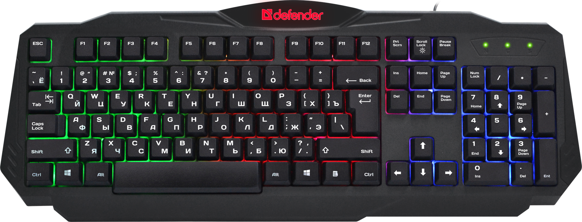 

Клавиатура проводная Defender Ultra HB-330L USB Black (45330)