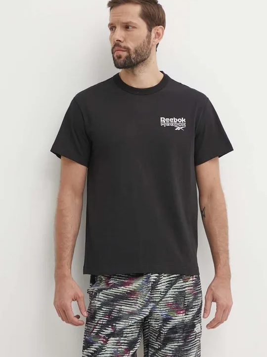 Акція на Футболка бавовняна чоловіча Reebok Ri Brand Proud Gfx Ss Tee 100076383 S Чорна від Rozetka