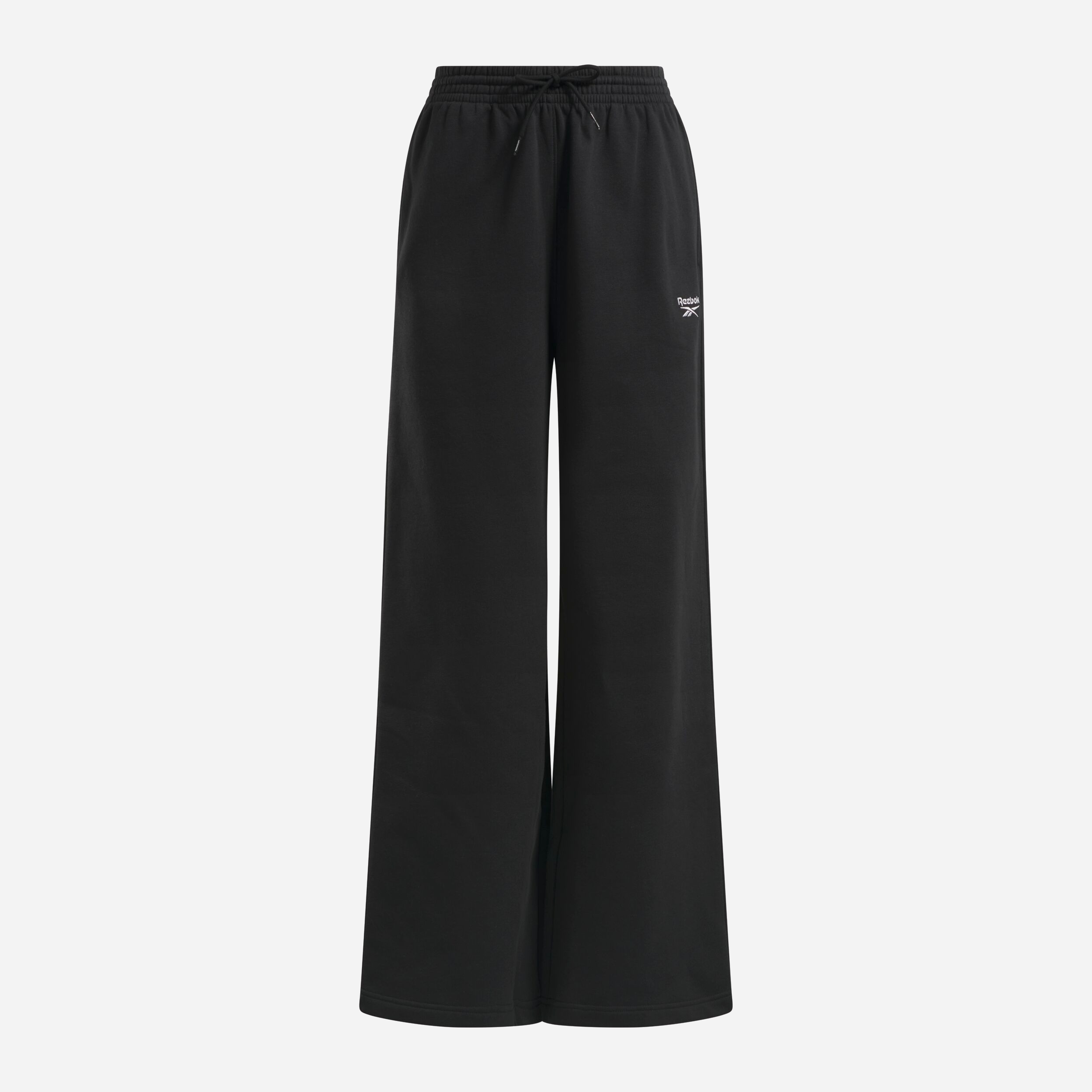 Акція на Спортивні штани жіночі Reebok Identity Sl Flc Wide Leg 100208504 L Чорні від Rozetka