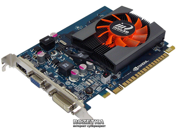 Видеокарта Inno3d Pci Ex Geforce Gt 440 1024mb Gddr3 128bit 810 1333 Dvi D Sub Hdmi