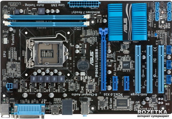 Материнская плата Asus P8H61/USB3 (s1155, H61 Express, PCI-Ex16) в ...