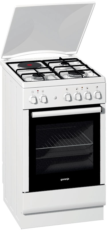 Газовая плита с электрической духовкой GORENJE KN 52160 AW1 – низкие ...