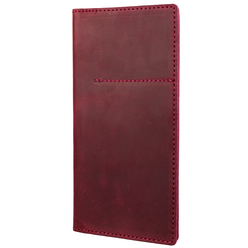 

Мужской кожаный тревел-кейс DNK Leather 11х20х1 см Бордовый