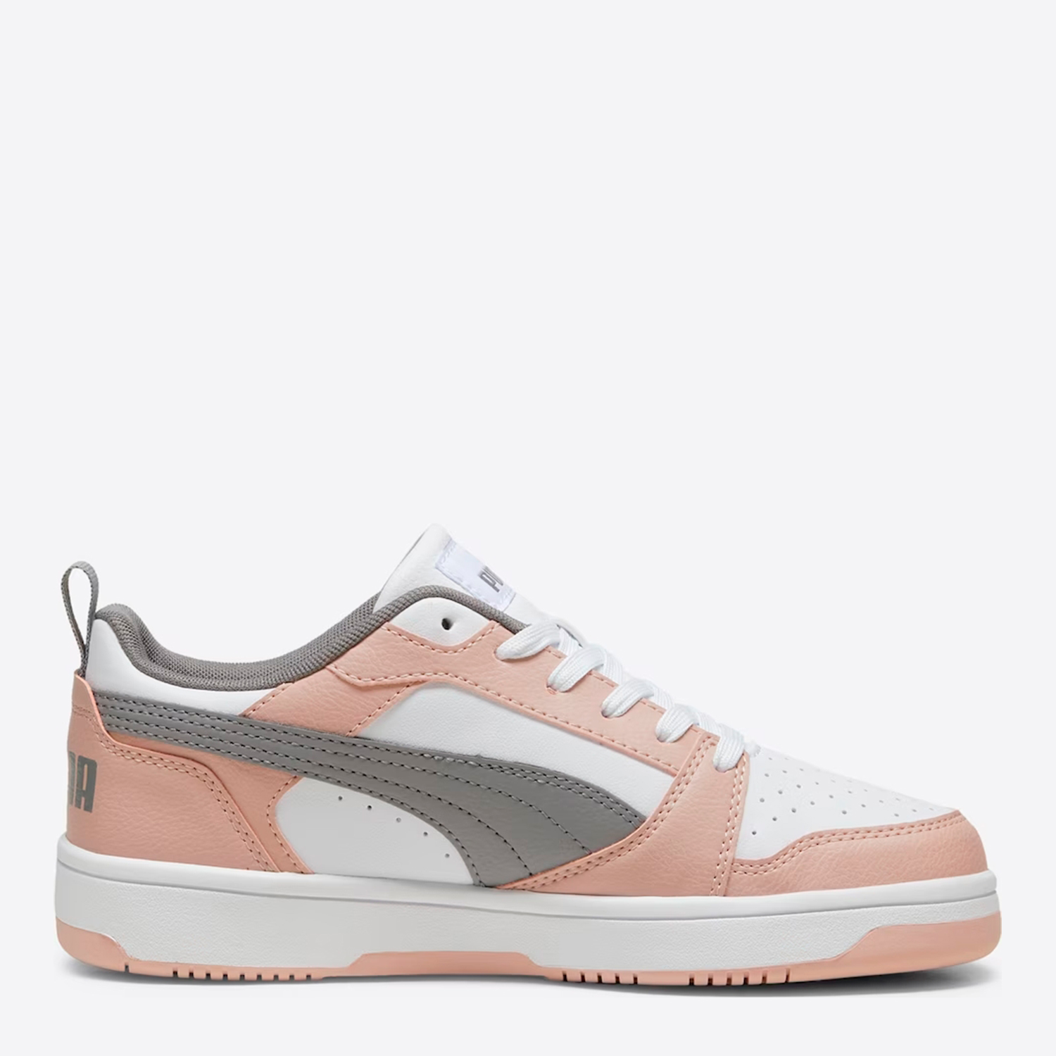 Акція на Чоловічі кеди низькі Puma Rebound v6 Low 39232820 41 (7.5UK) 26.5 см Rose Quartz-Puma White-Stormy Slate від Rozetka