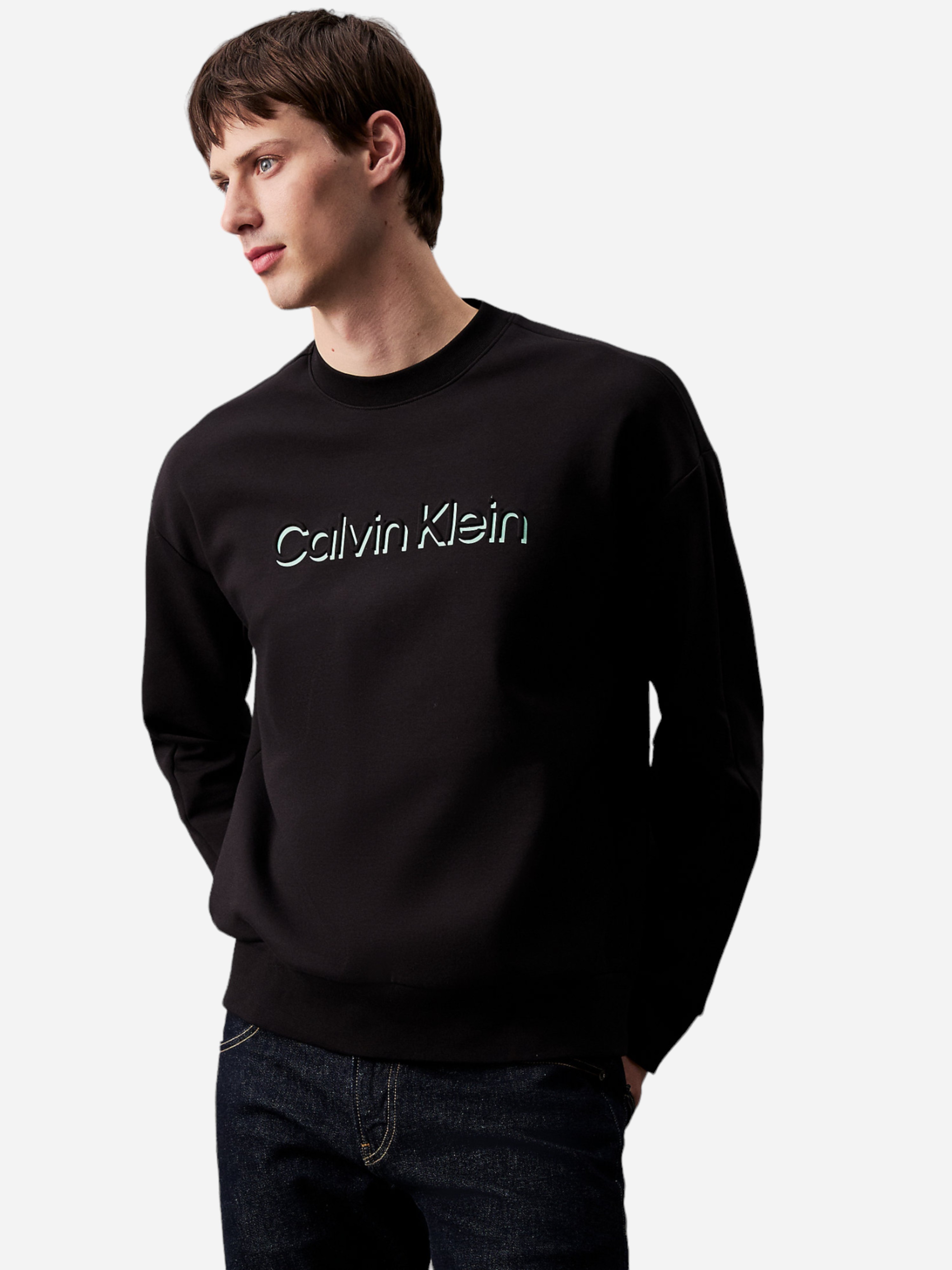 Акція на Світшот чоловічий Calvin Klein K10K113081-BEH 2XL Чорний від Rozetka