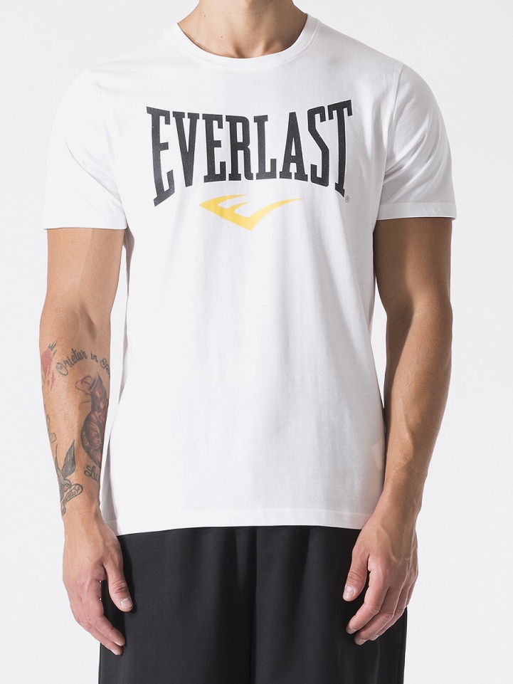 Акція на Футболка бавовняна довга чоловіча Everlast 37M290J86-1100 XL Біла від Rozetka