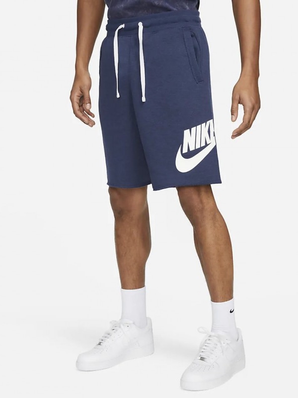 Акція на Шорти чоловічі Nike M Nk Club Alumni Hbr Ft Short DX0502-410 M Сині від Rozetka